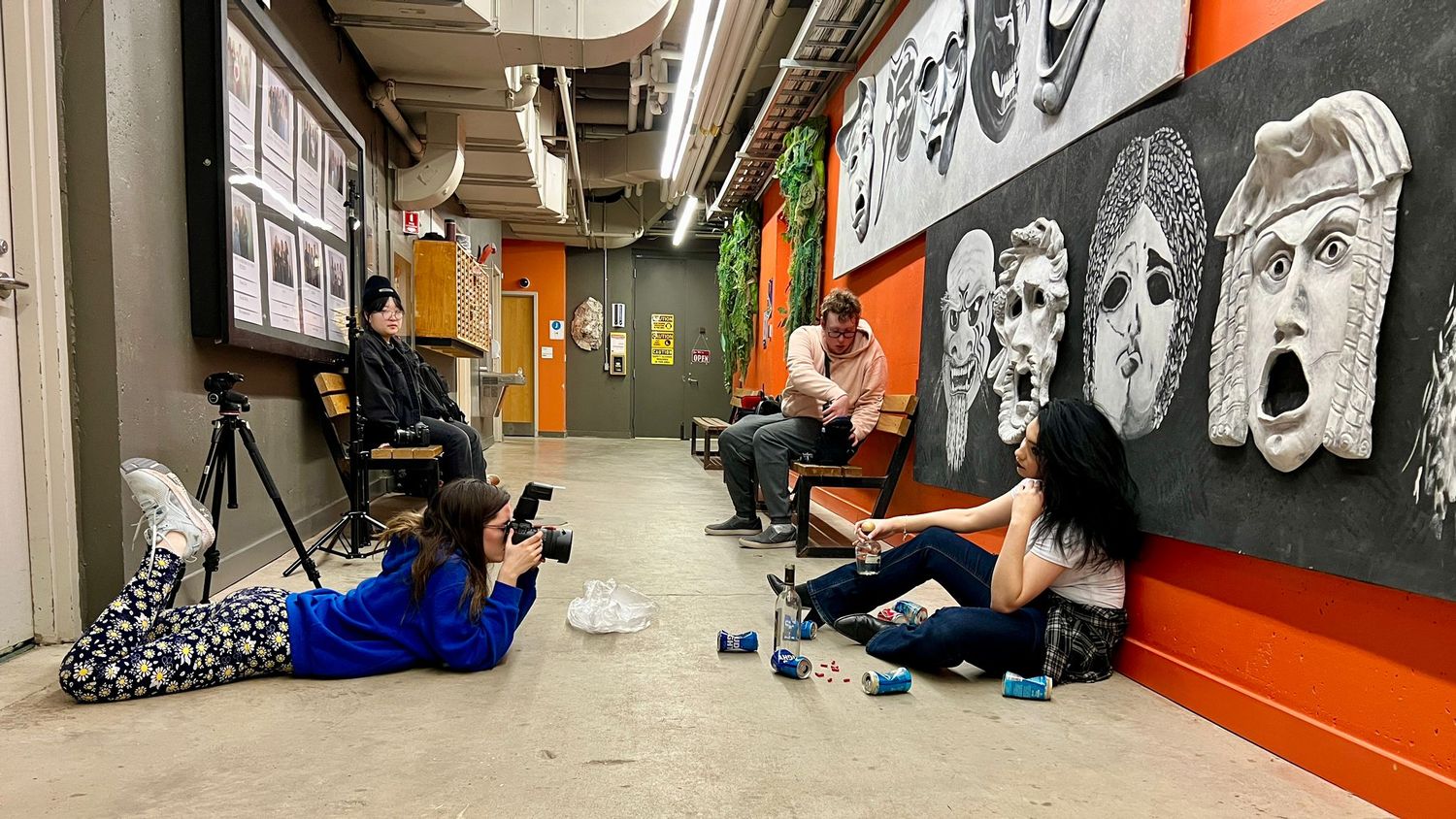 behind the scenes of Band 90's rock euphoria photoshoot
