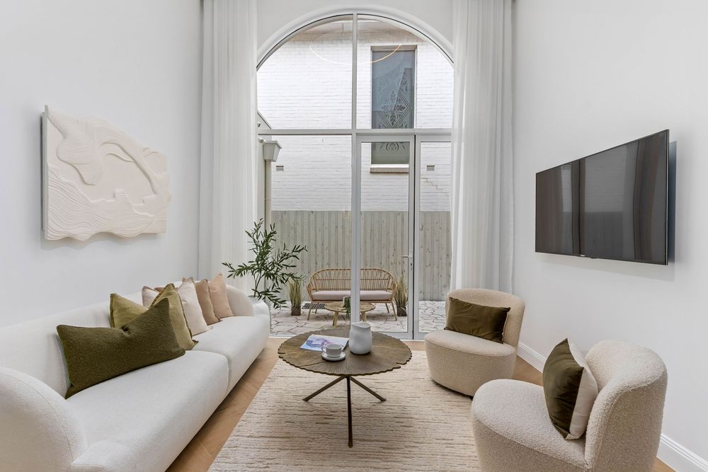 Real estate photography of an architecturally designed Sydney lounge room