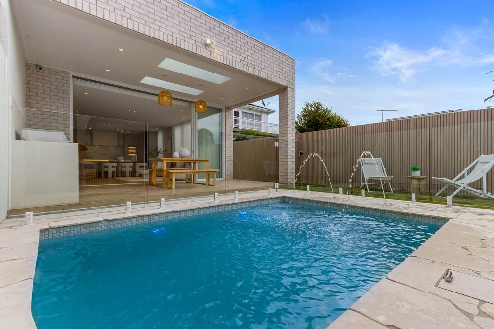 Real estate photography of a Sydney duplex pool