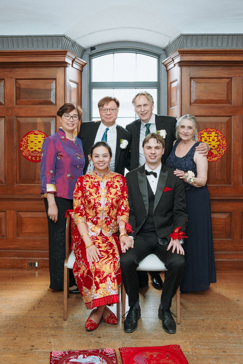 Cultural tea ceremony in traditional attire during Tiffany and Sam’s Toronto wedding.