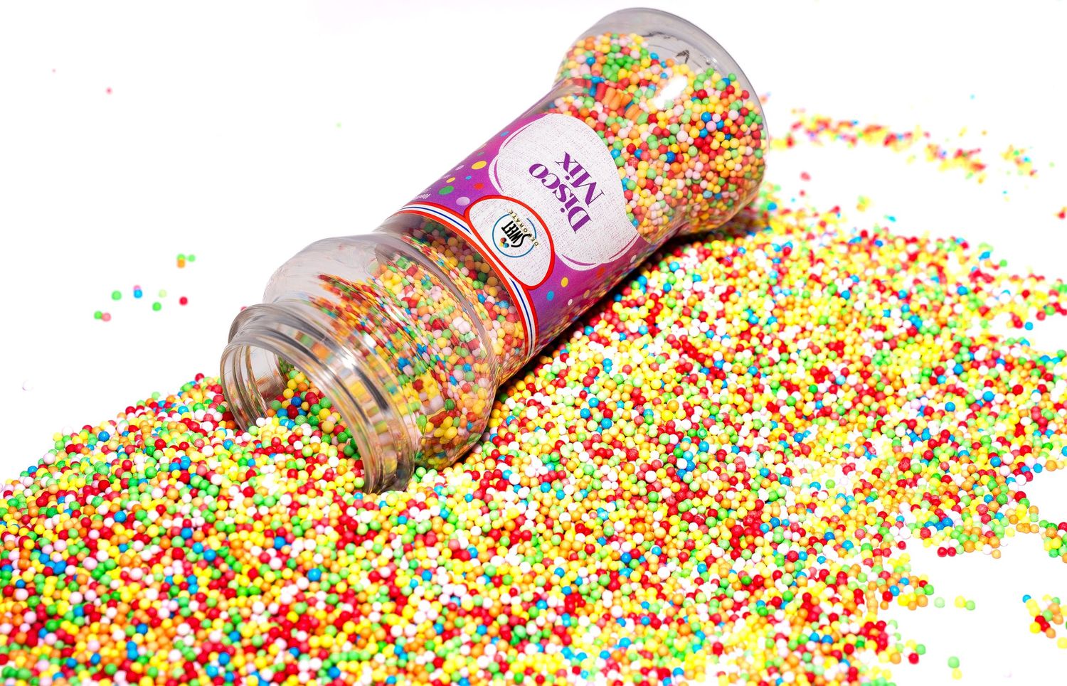 Product foto van suikerwerk en spikkels