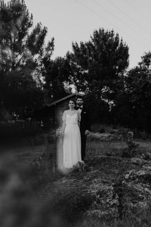 candid bride and groom moment in Penafiel, Portugal