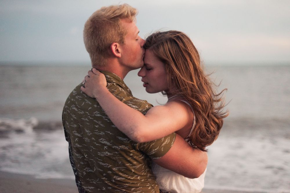 Coastal Lifestyle photographer Matt Johnson captures couples portraits during sunset in Sanibel Florida.