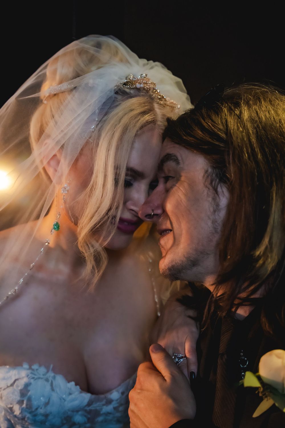 Gothic bride meets rock 'n roll vibes in this epic Halloween Las Vegas elopement. Bold, moody, and unforgettable.