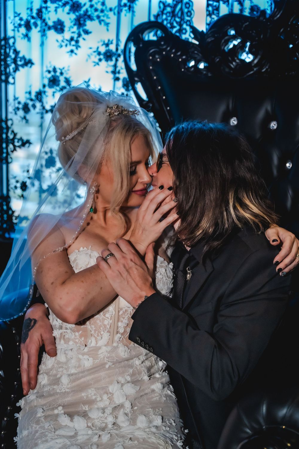 Gothic bride meets rock 'n roll vibes in this epic Halloween Las Vegas elopement. Bold, moody, and unforgettable.