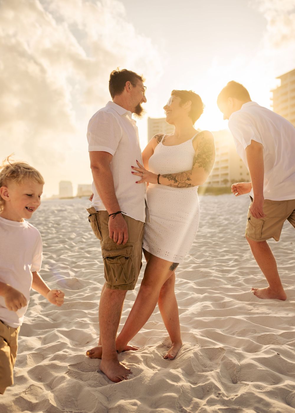 Family photos at Navarre Beach