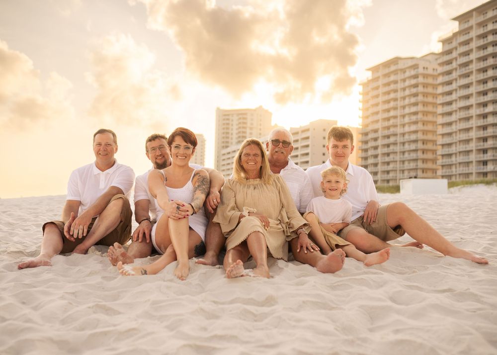 Family photos at Navarre Beach