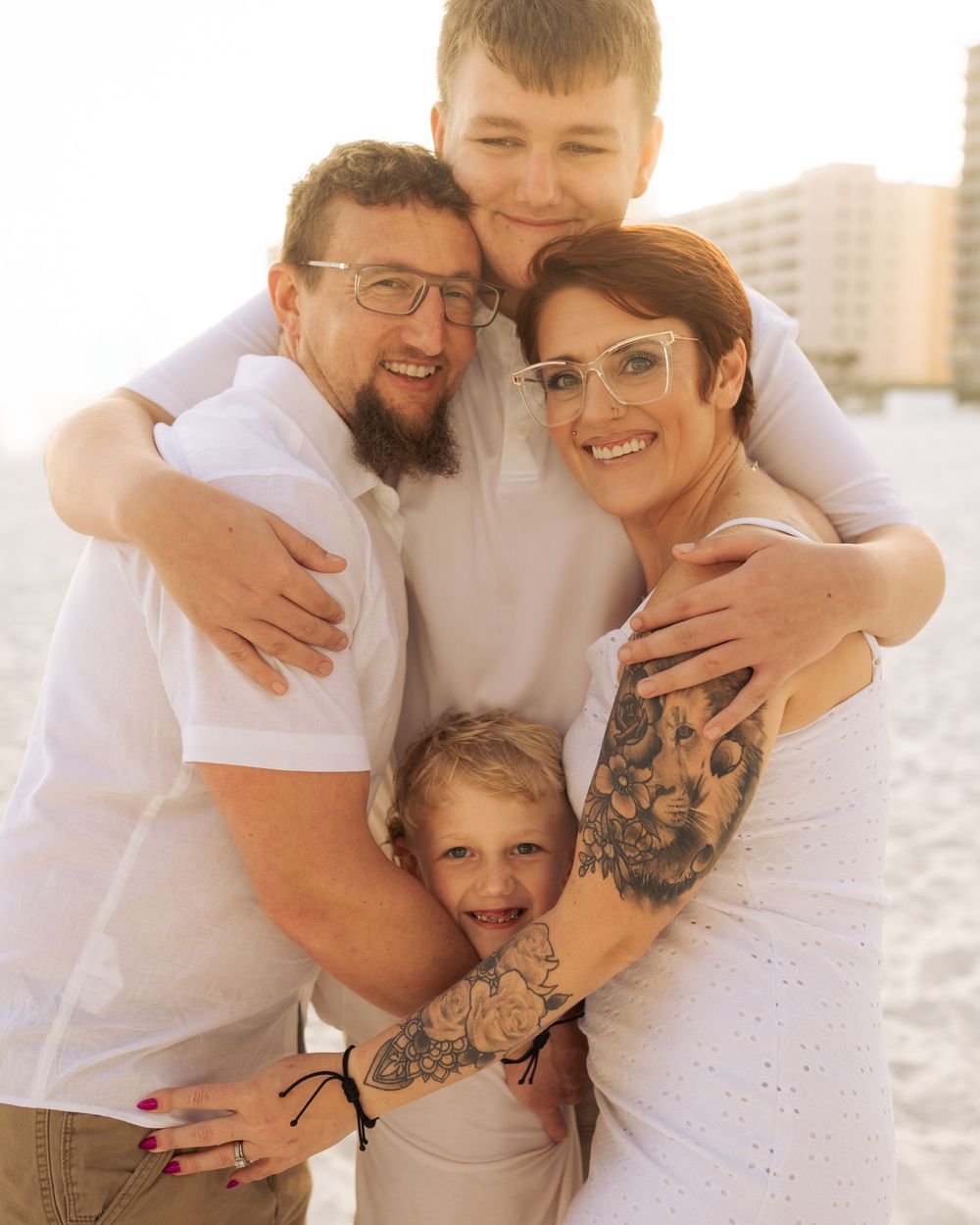 Family photos at Navarre Beach
