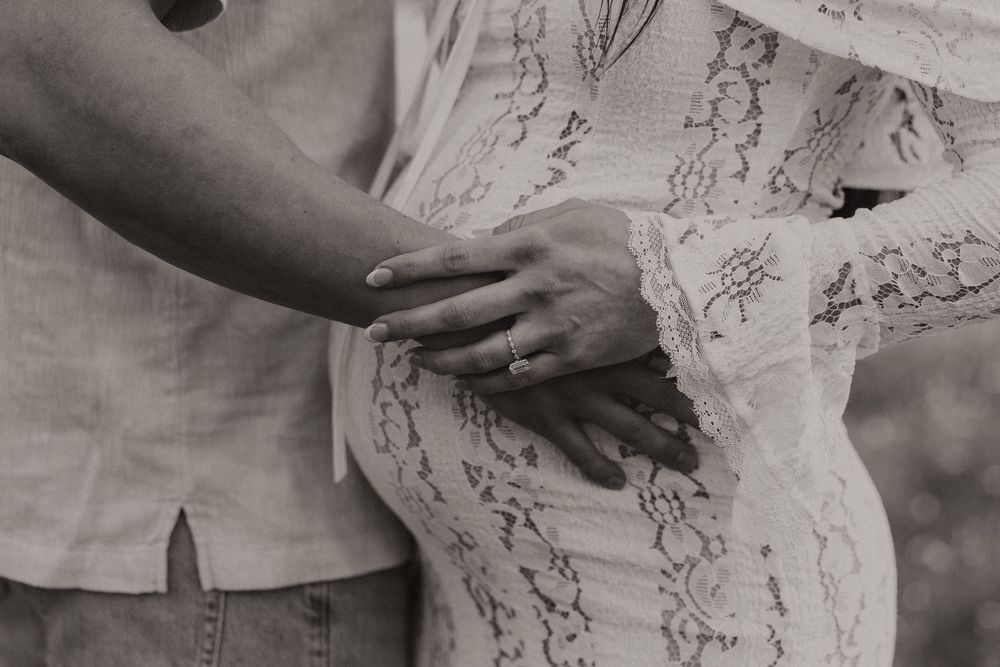 Hands sculpting and shaping clay on a pottery wheel in a sequence of progressive steps.