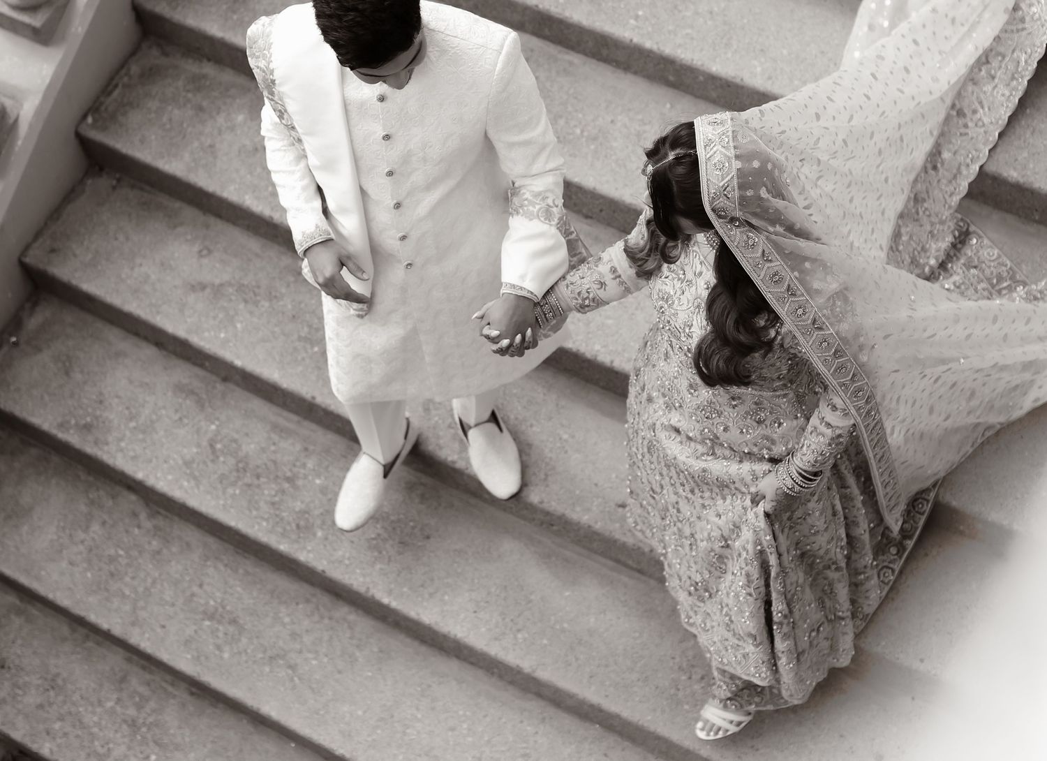 Afghan and Pakistani couple on their muslim wedding day