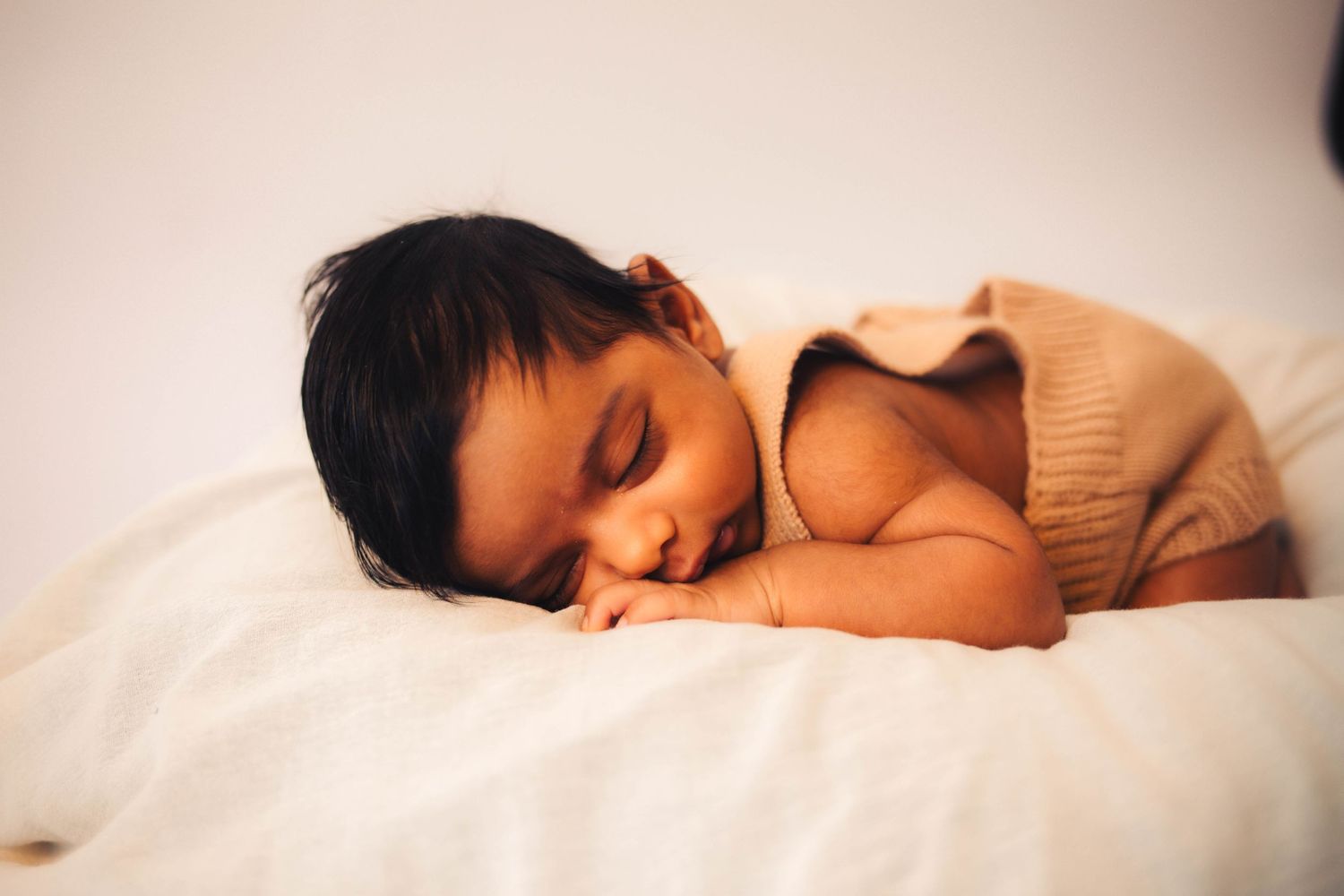 Cozy at-home newborn photography session in Norman