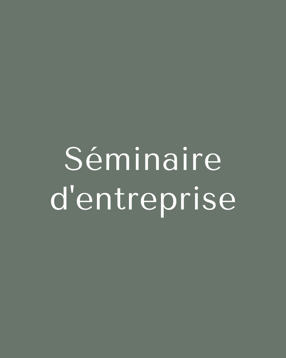Séminaire d'entreprise