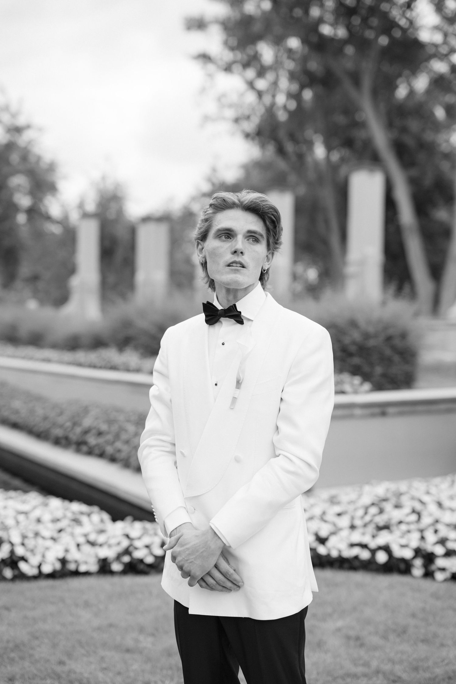 The Armour House Wedding in Lake Forest, IL - Ceremony Grooms Reaction Processional