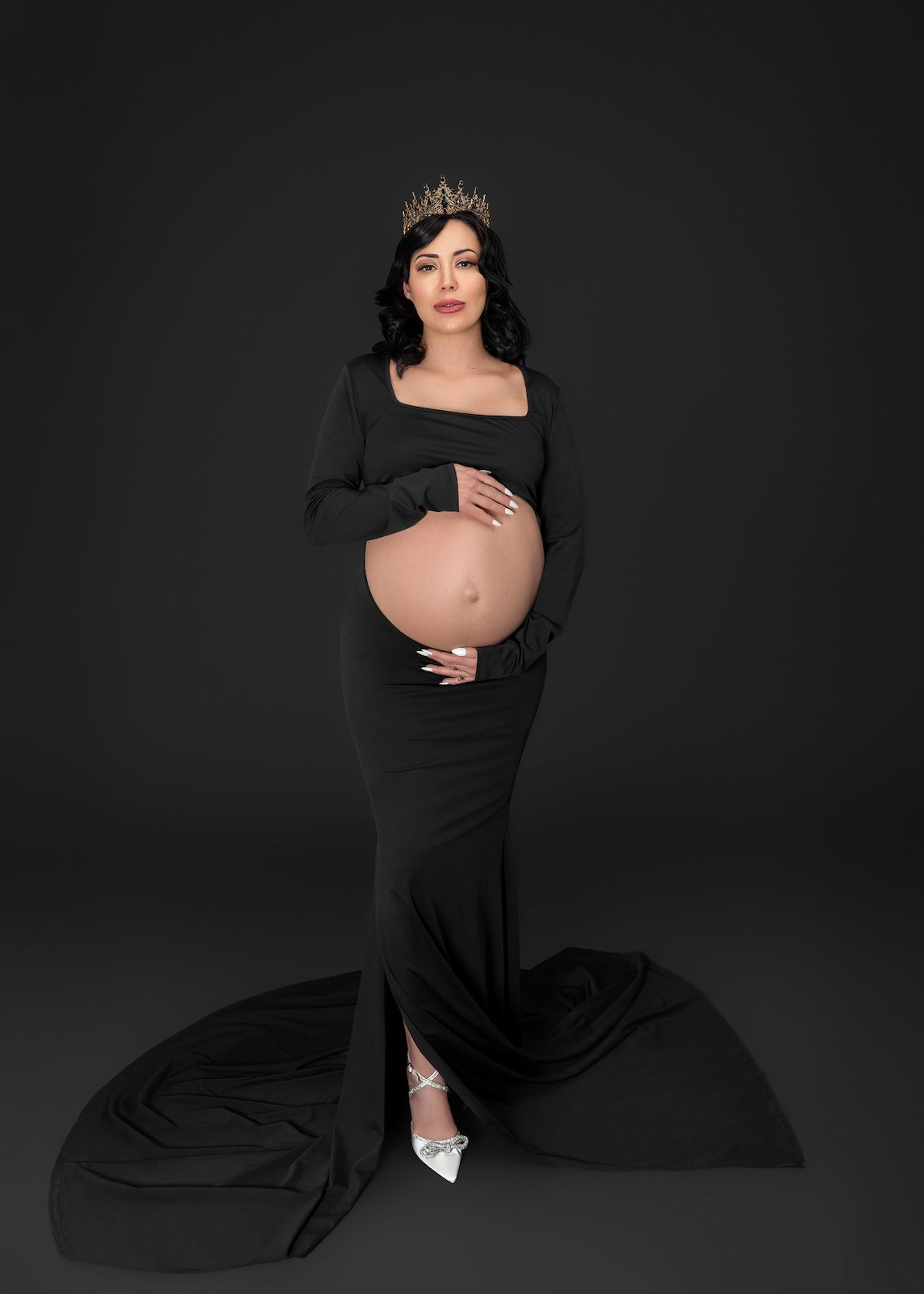 Denver maternity photography session in a private studio downtown.