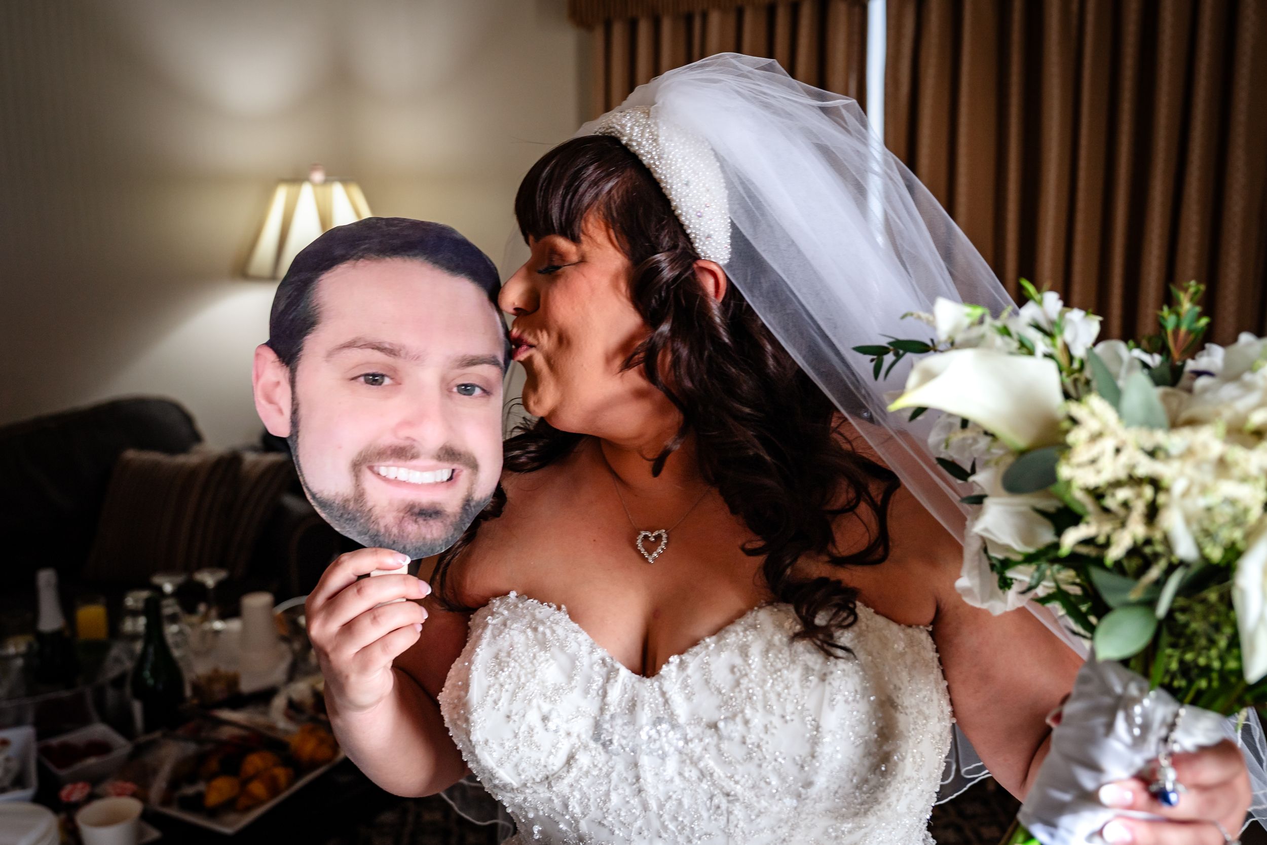 Intimate wedding moments captured in a series of candid photographs.