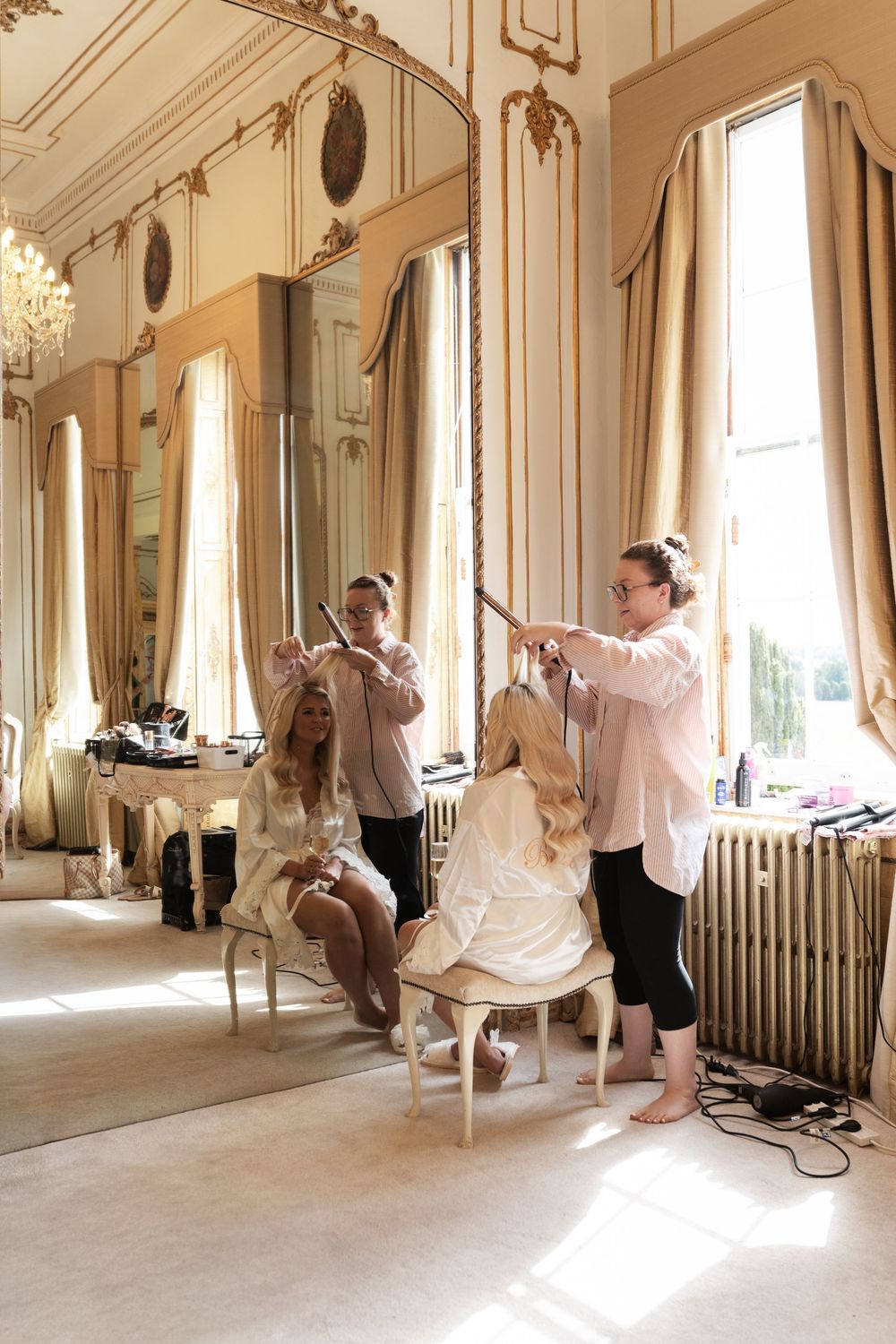 A sequence of dance photos showing graceful movements in a sunlit room with tall windows and white curtains.
