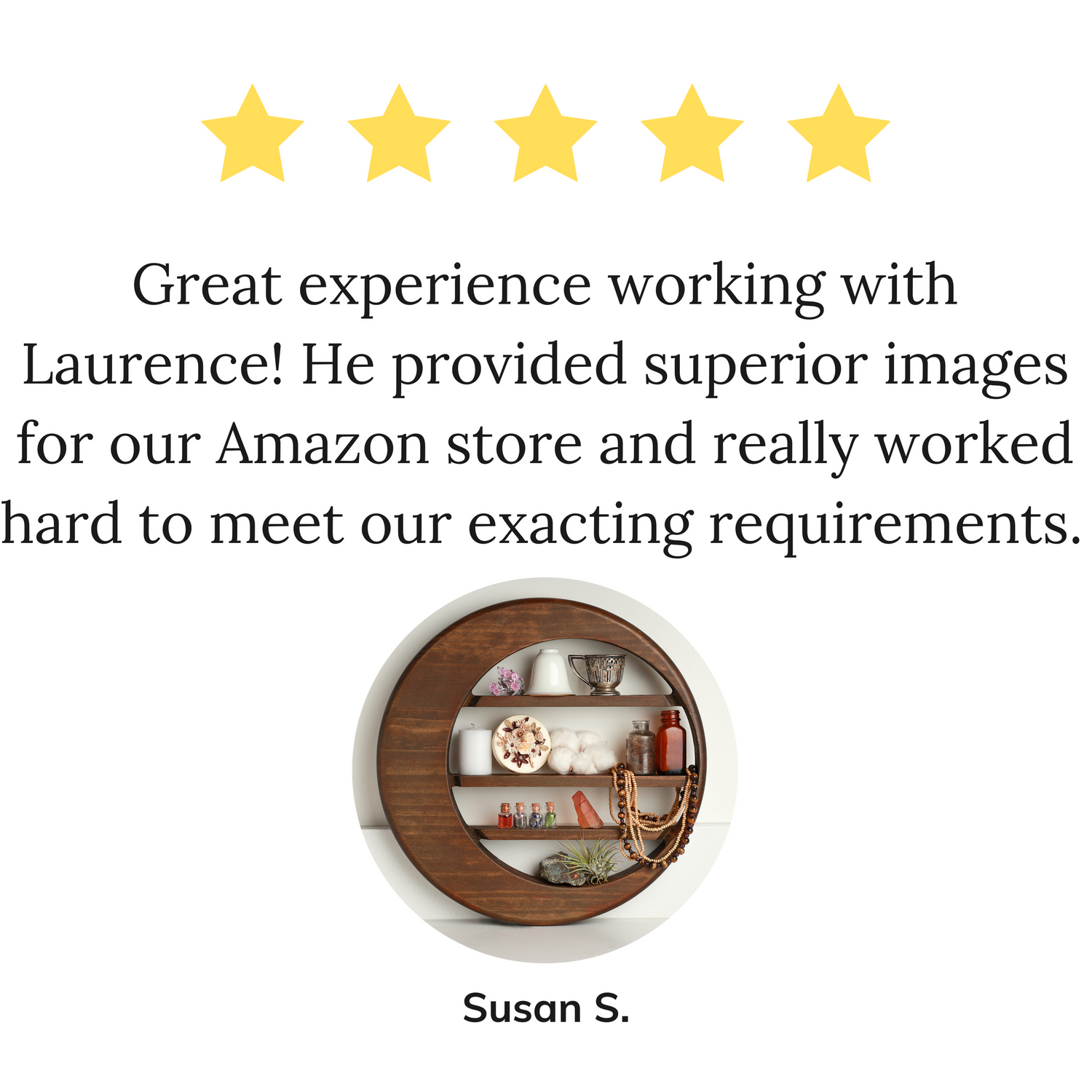 Google Review of amazon product photography listing