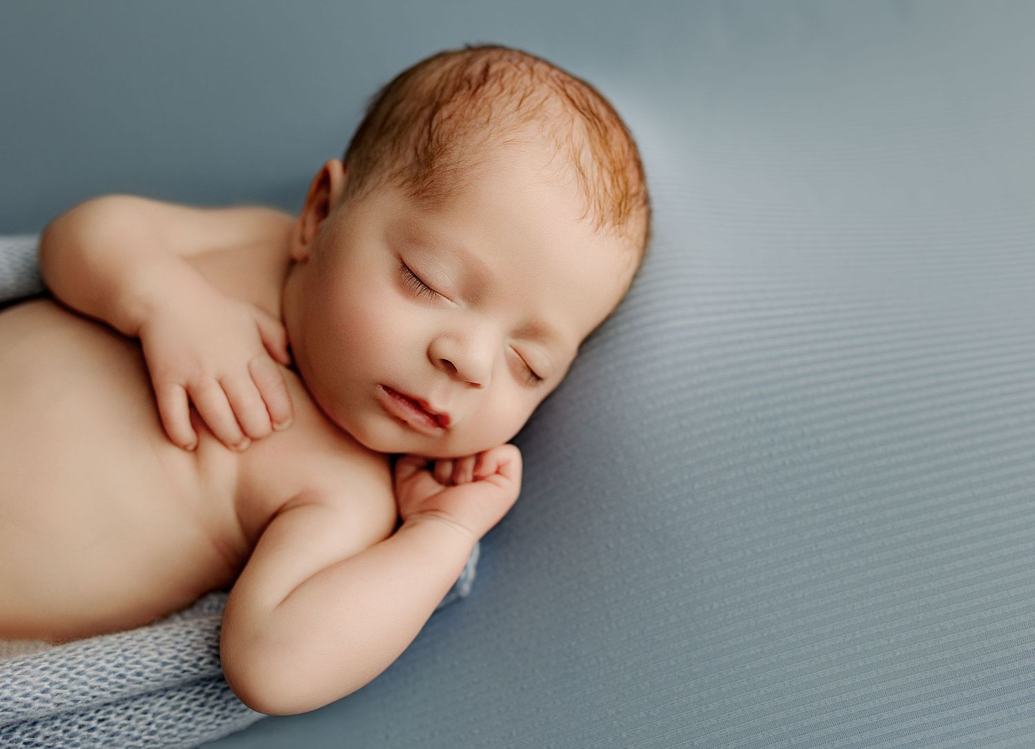 Bailey's Photography | Portsmouth OH | Best Newborn Photographer | Long Eyelashes Baby Boy