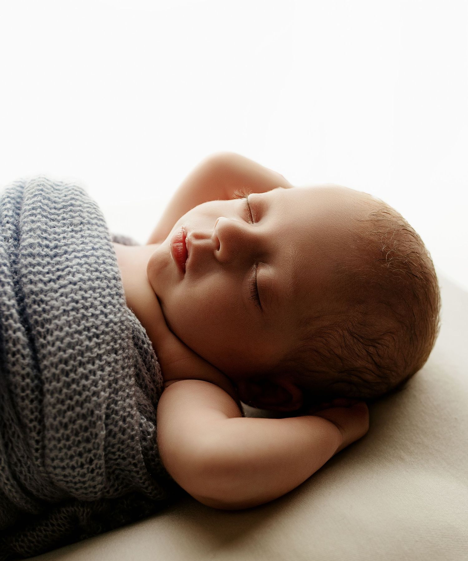 Bailey's Photography | West Portsmouth OH | Newborn Photographer | Cozy Studio Photos | Gentle Baby Posing