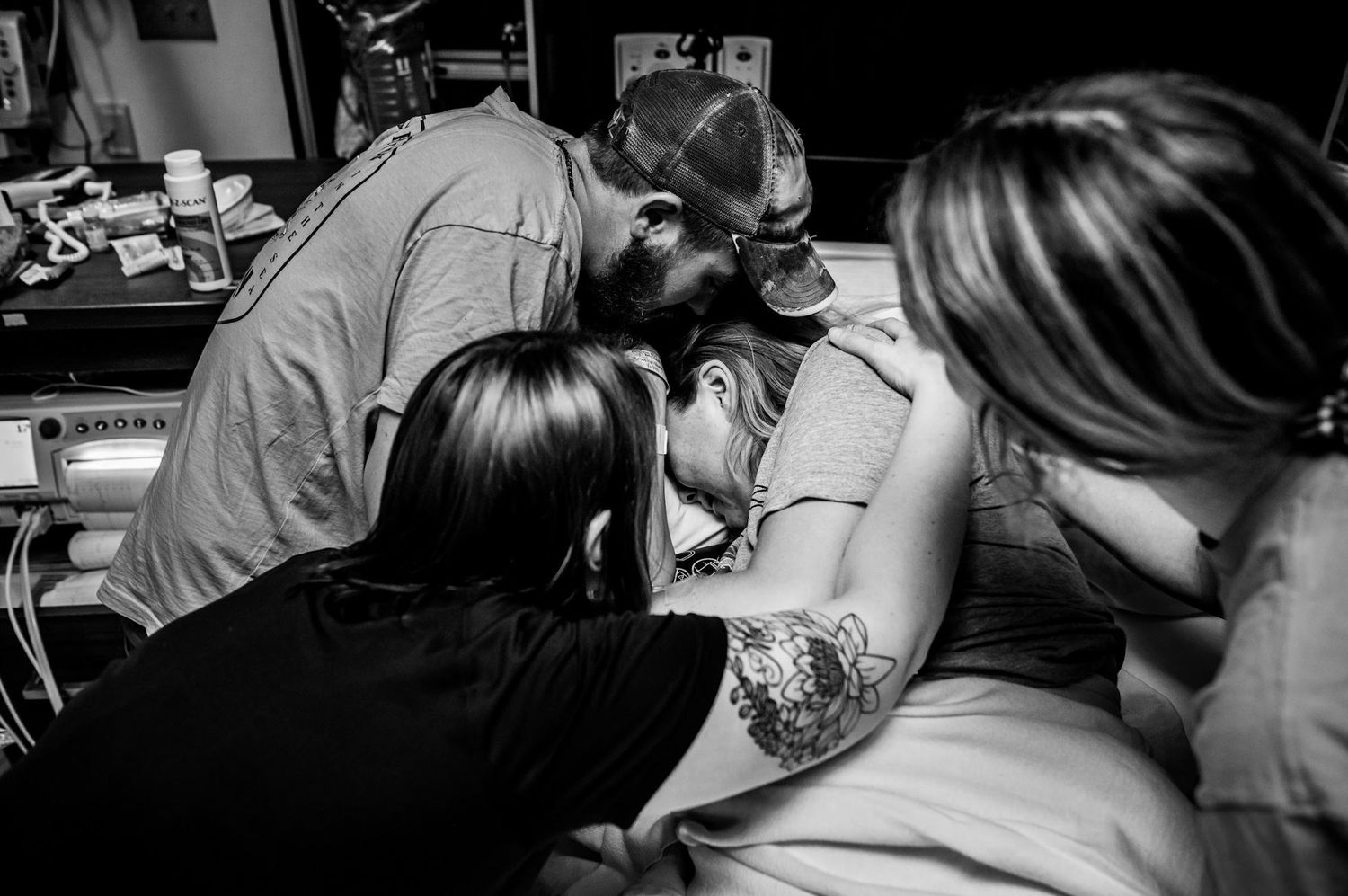 A mom who has just learned she will need to have a c-section after an unplanned homebirth transfer
