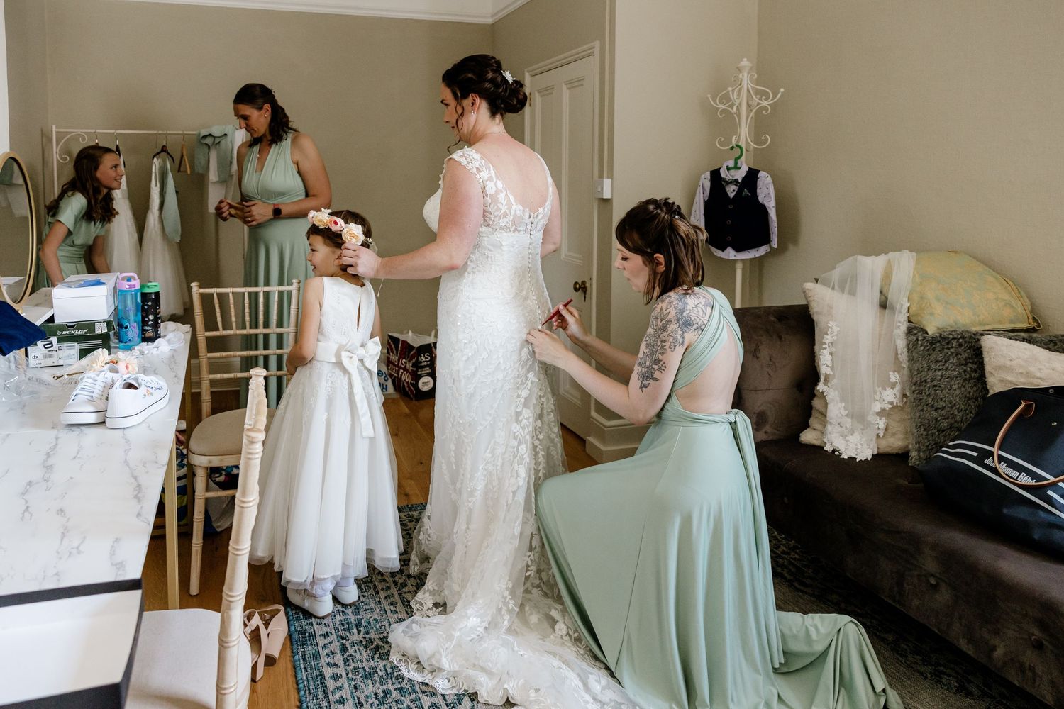Bridal Party at Gildredge Manor
