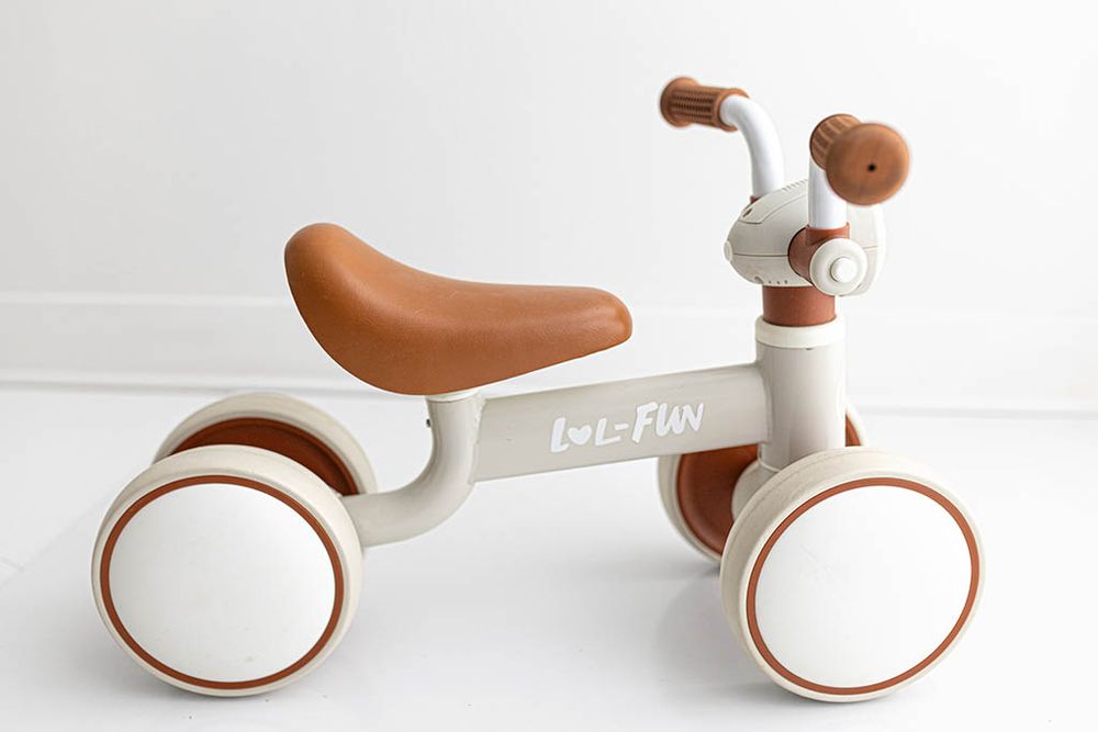 Balance bike toy for toddlers, Menifee baby and child photography studio prop.