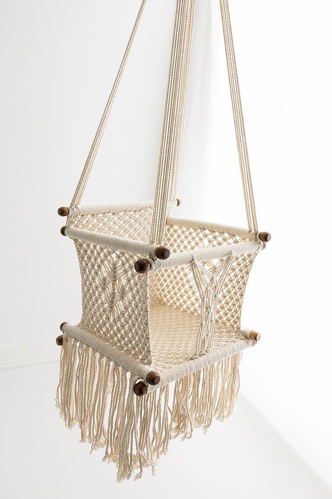 Macrame baby swing chair; Baby Photographer in Temecula, California.