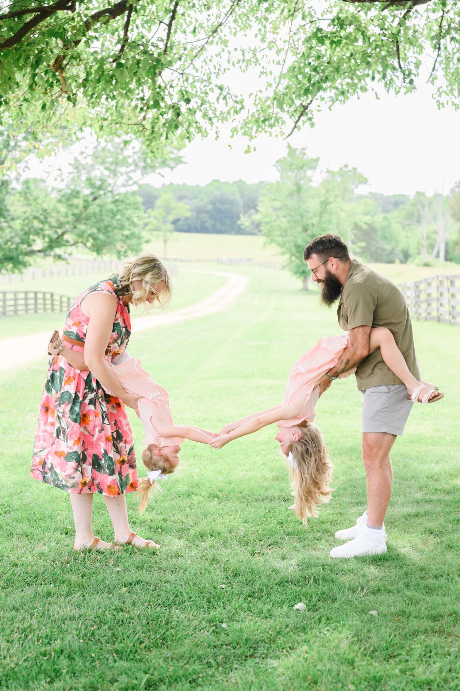 Relaxed and fun-filled family portraits captured in Appomattox, Virginia.