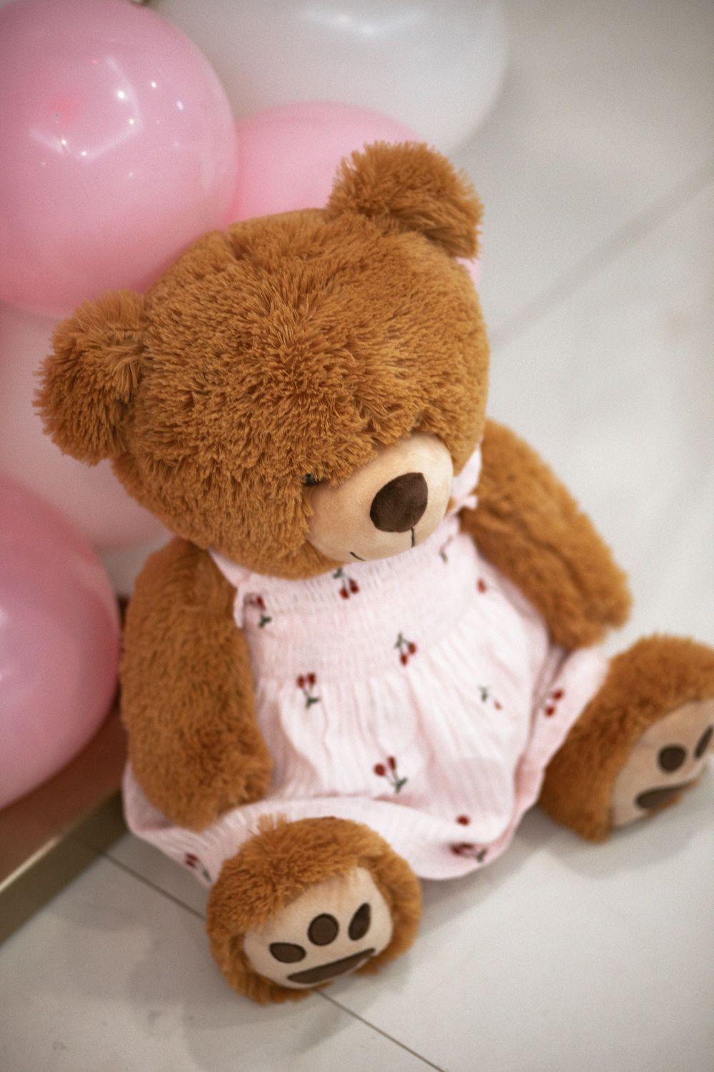 Teddy Bear decoration at a miami baby shower. It's a girl!