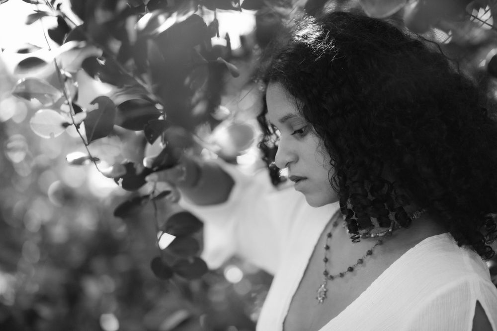 Fashion portrait of woman at Kendall Indian Hammocks Park in Miami