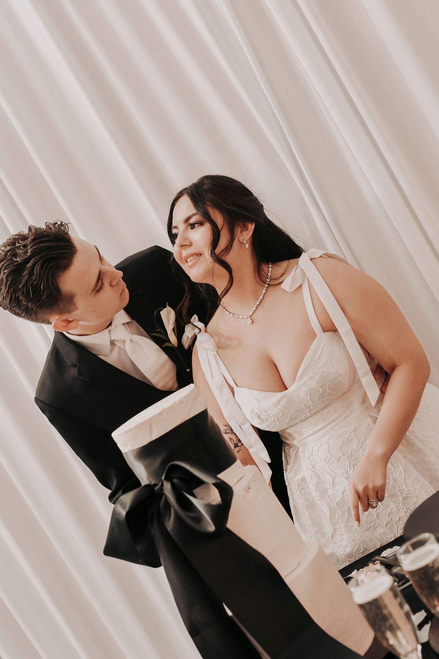 Custom wedding cake by Delicious Cakes at Brighton Abbey