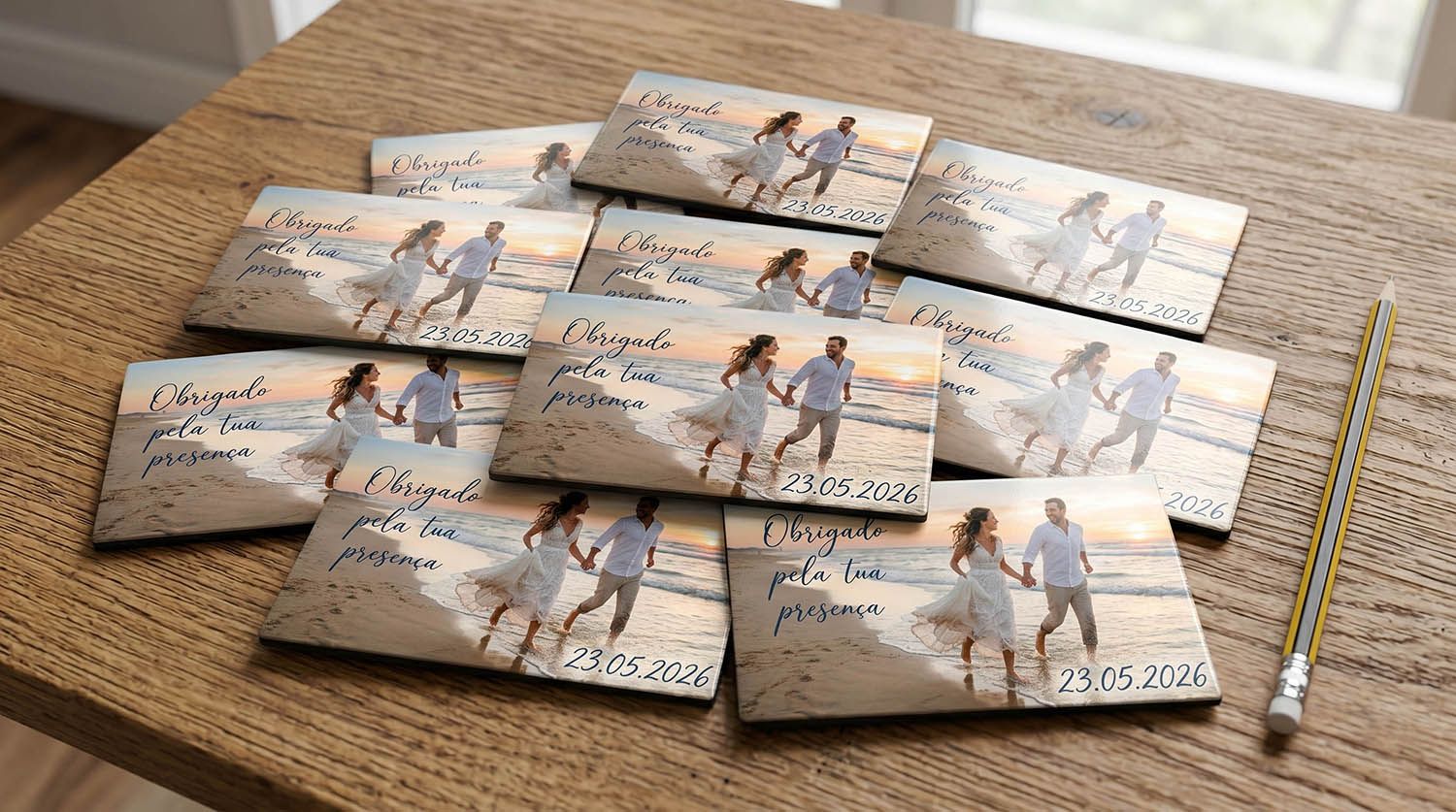 Imans com foto personalizados. Brindes excelentes para casamento, batismo, batizado, festas, aniversários, comunhões. Entregas em 5 dias!