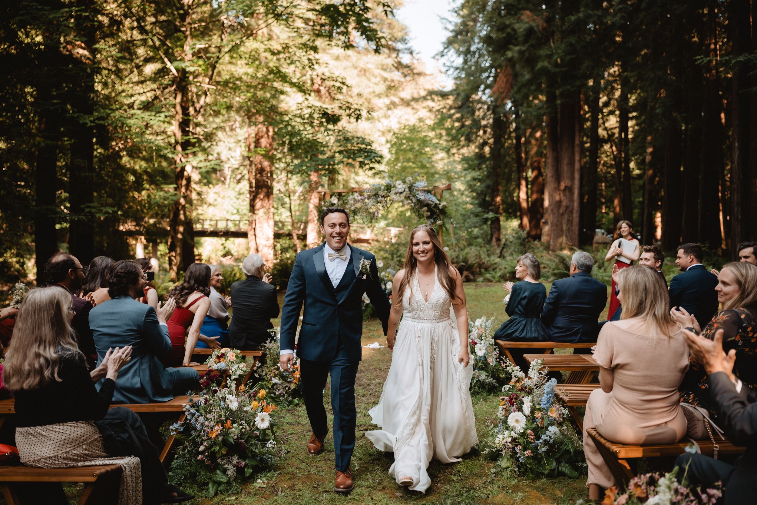 wedding ceremony exit at the village Big Sur Wedding Venue
