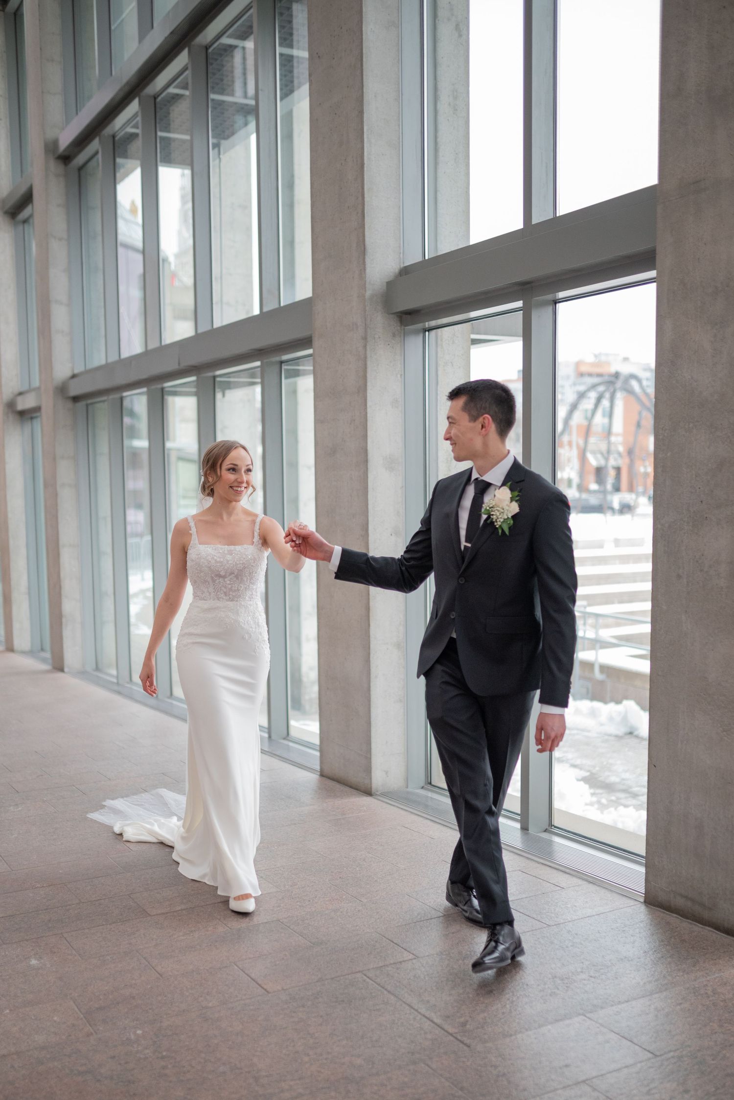 Couple portraits at Ottawa Art Gallery wedding, Ottawa wedding photographer capturing timeless and elegant moments
