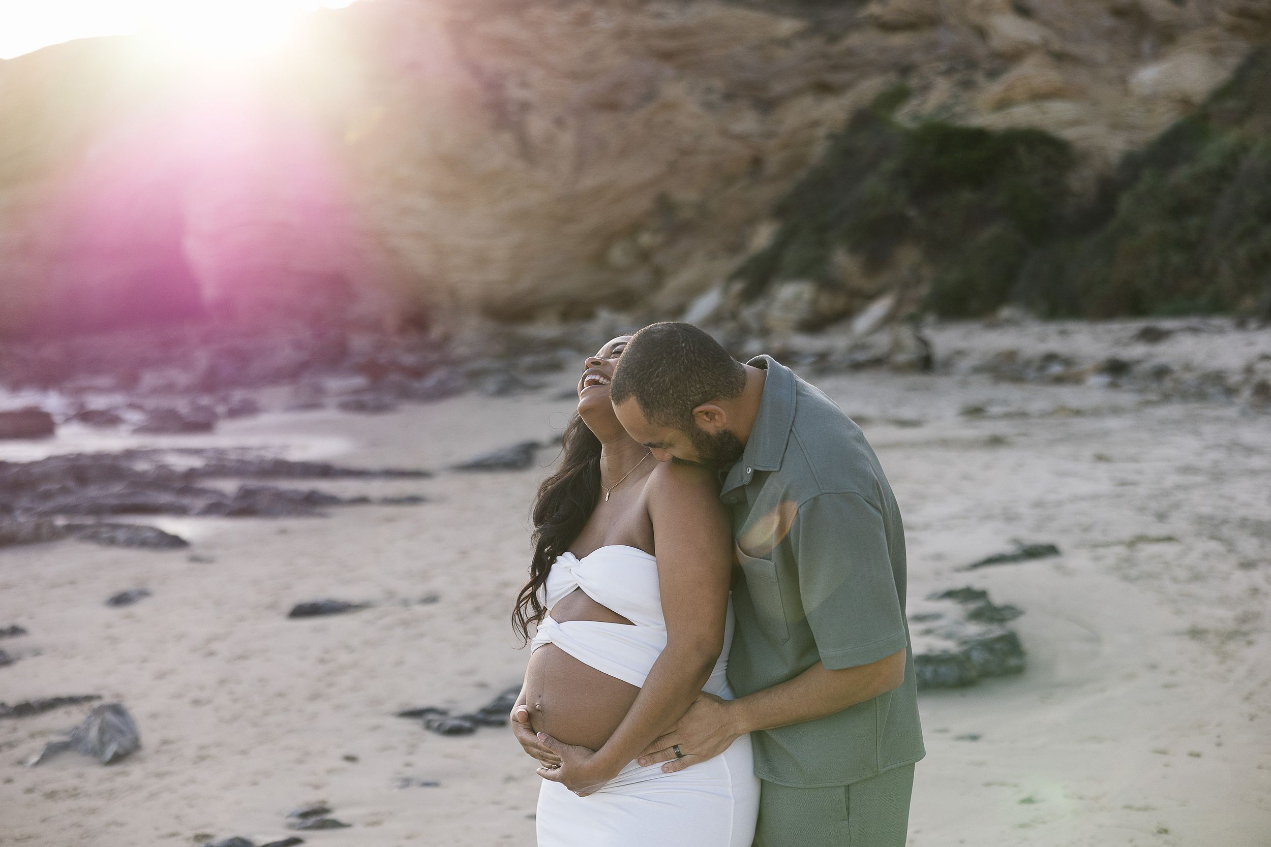 Dreamy beach maternity photography in Southern California