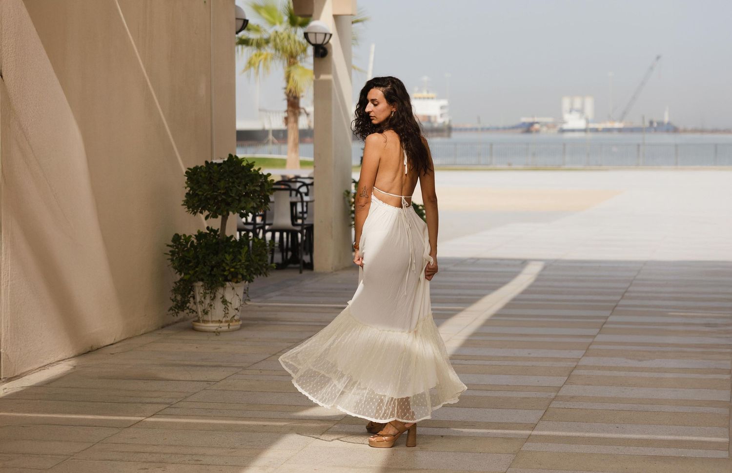 souq al mina photoshoot in abu dhabi clinet closet options white dress