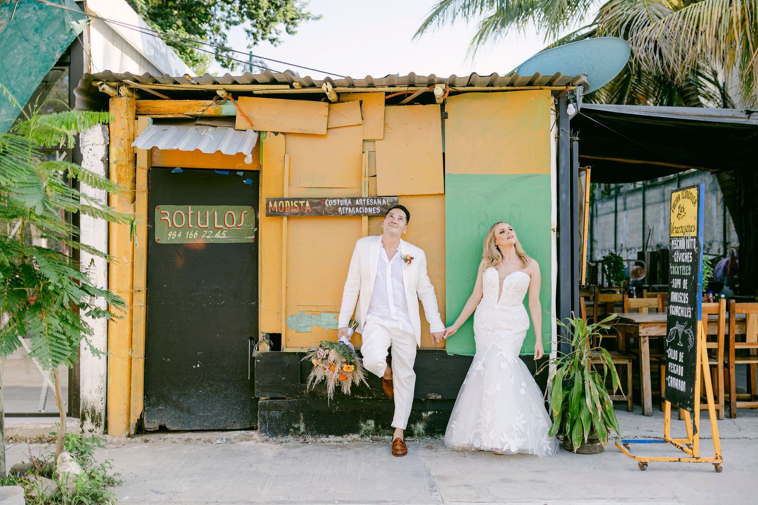 Emotional Riviera Maya wedding photo