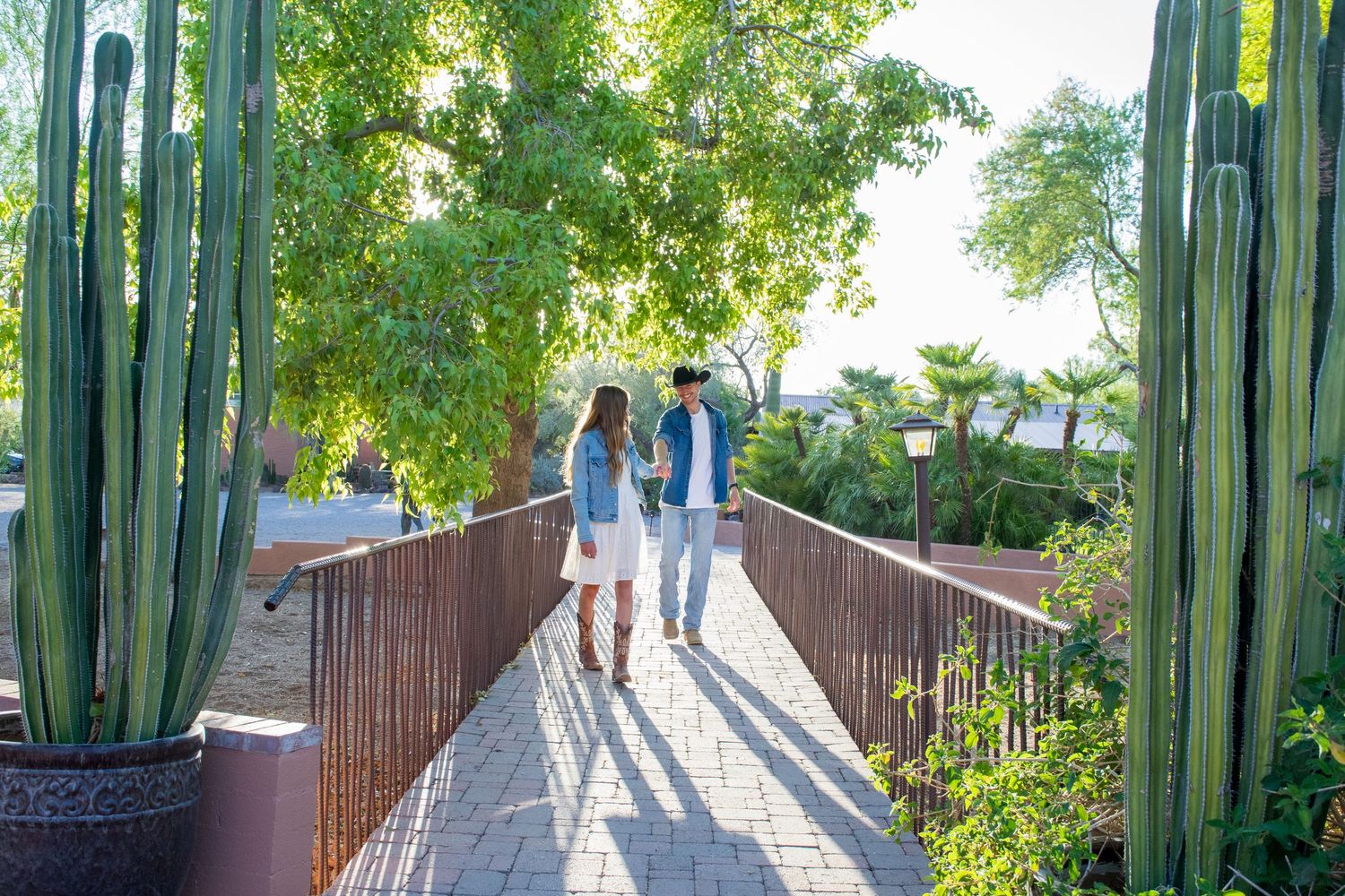 couple in rural Marana, Arizona at White Stallion Ranch