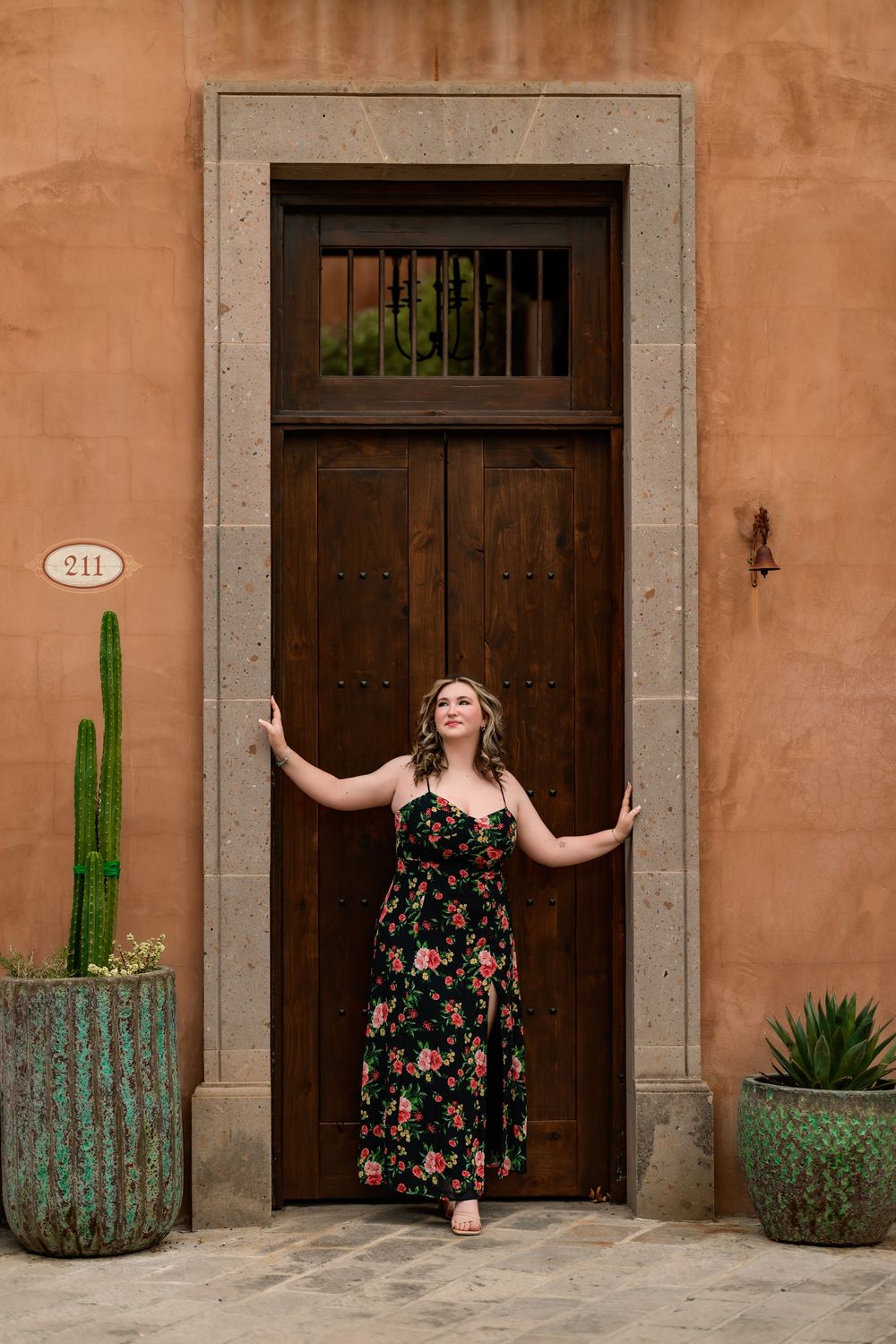 Senior posing at Mercado San Agustín in Tucson – Class of 2026 senior pictures