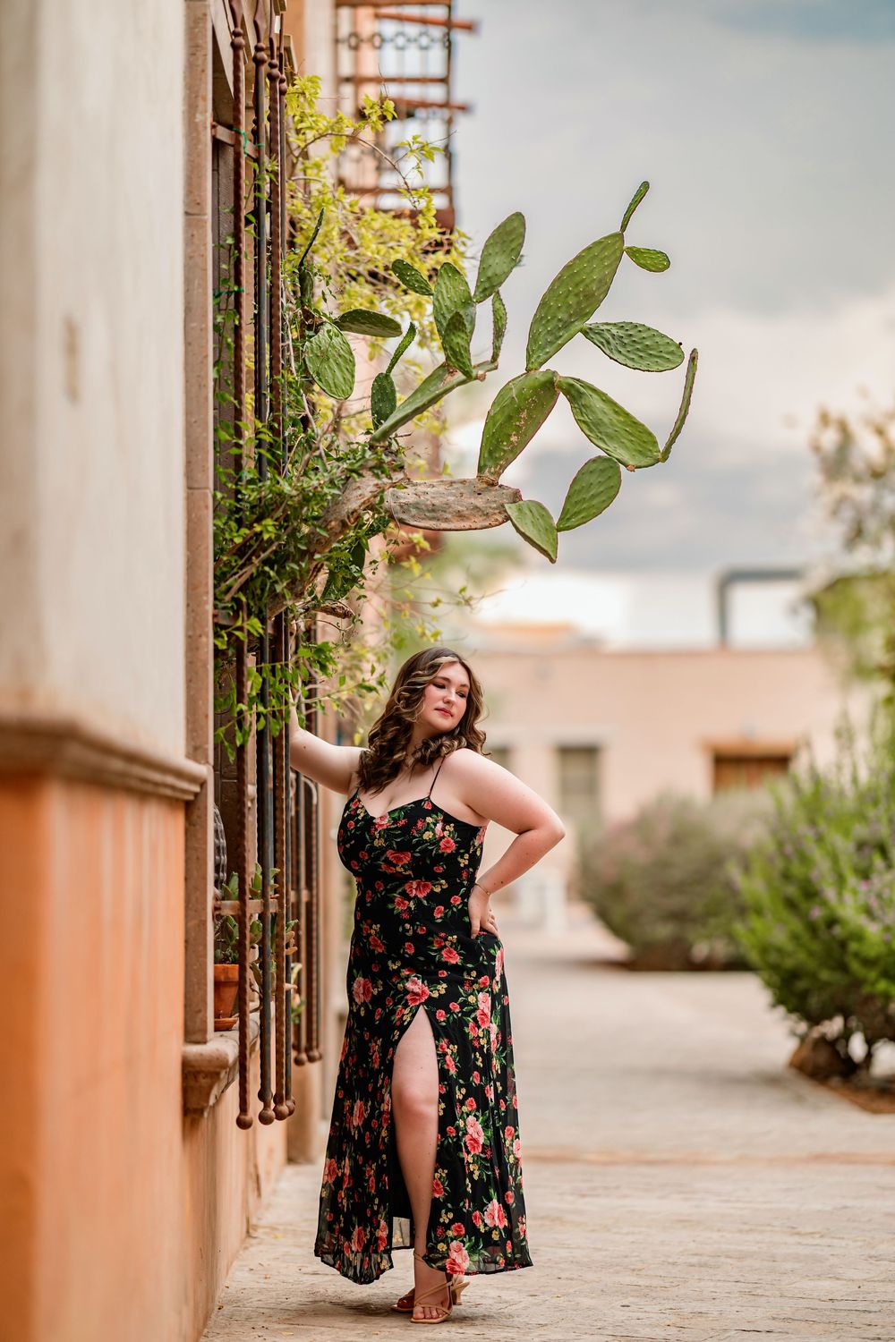 Senior posing at Mercado San Agustín in Tucson – Class of 2026 senior pictures
