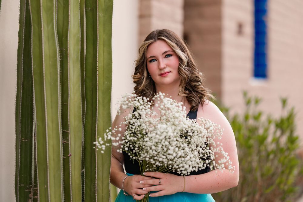 Senior dancer posing at Mercado San Agustín in Tucson – Class of 2026 senior pictures