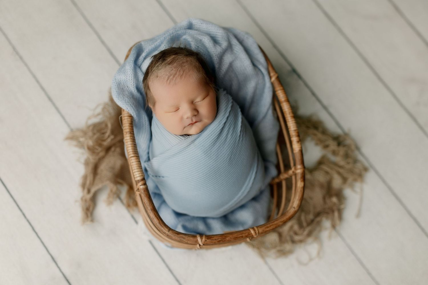 Bailey's Photography | Portsmouth OH | Newborn Photographer | Baby Wrapped in Neutrals | Southern Ohio Studio