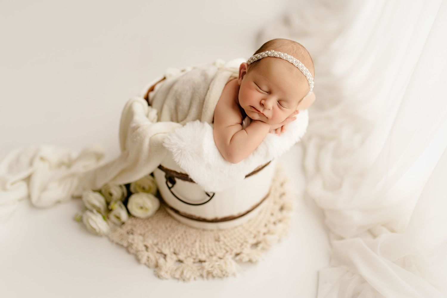 Bailey's Photography | Chillicothe Baby Photographer | Modern Studio Baby Photography | White Backdrop