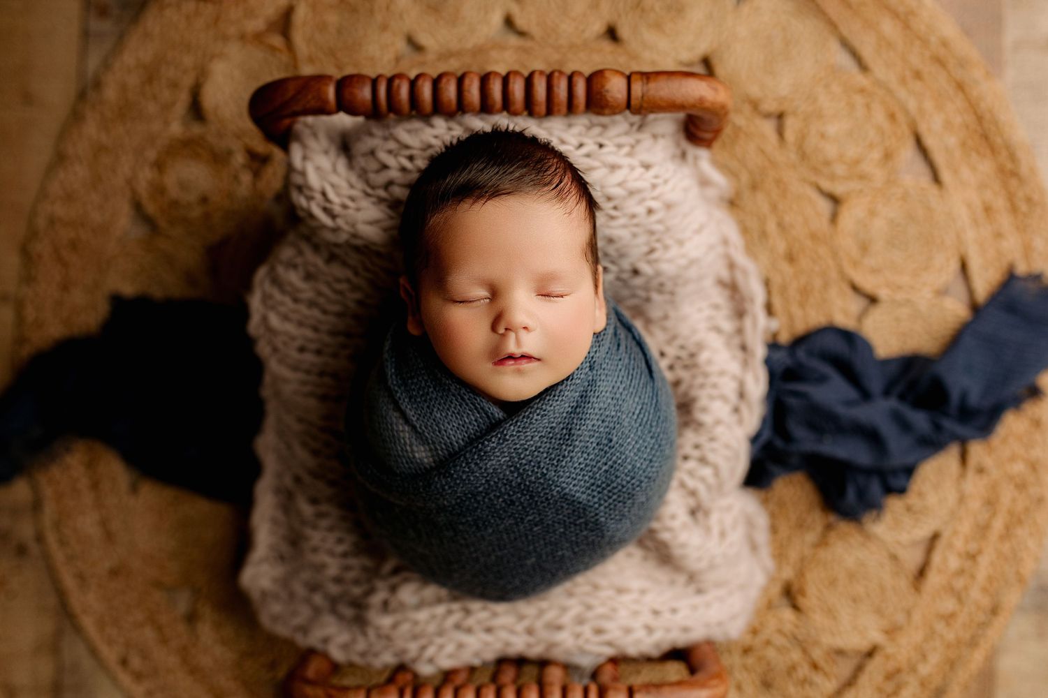 Bailey's Photography | Greenup KY | Newborn Boy in Rustic Setup | Ohio Baby Photographer