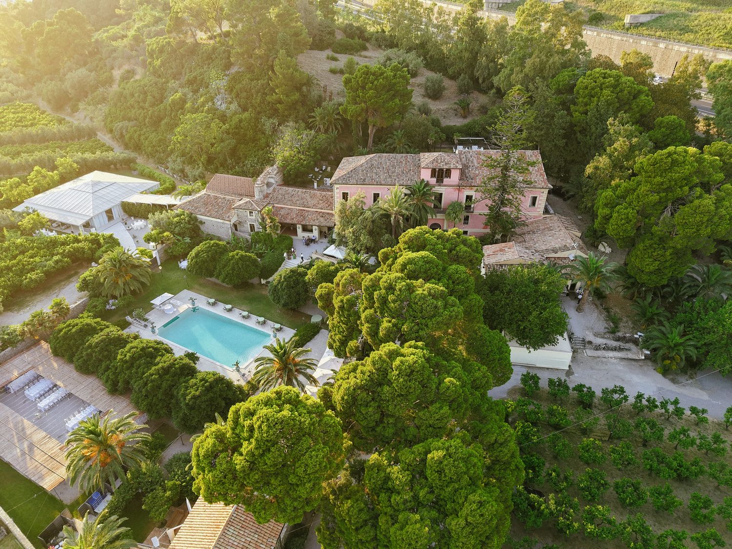 Villa Ventura Falerna Calabria luxury wedding venue aerial view