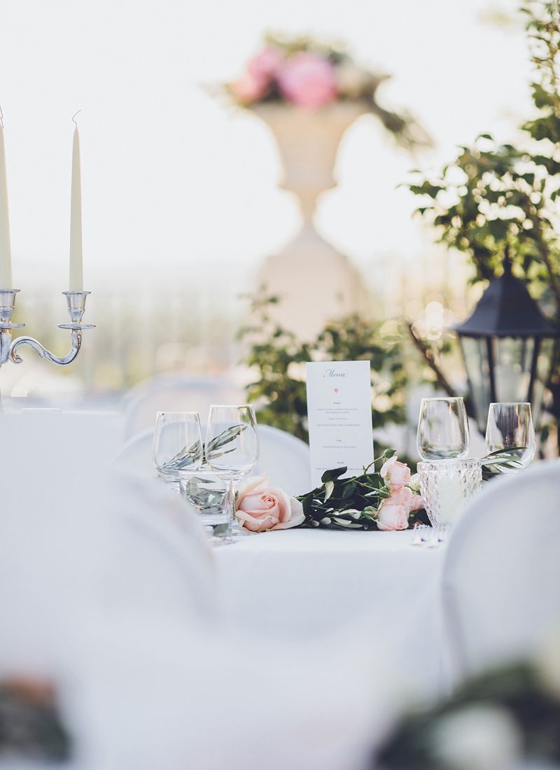 outdoor reception table set-up in piedmont destination wedding