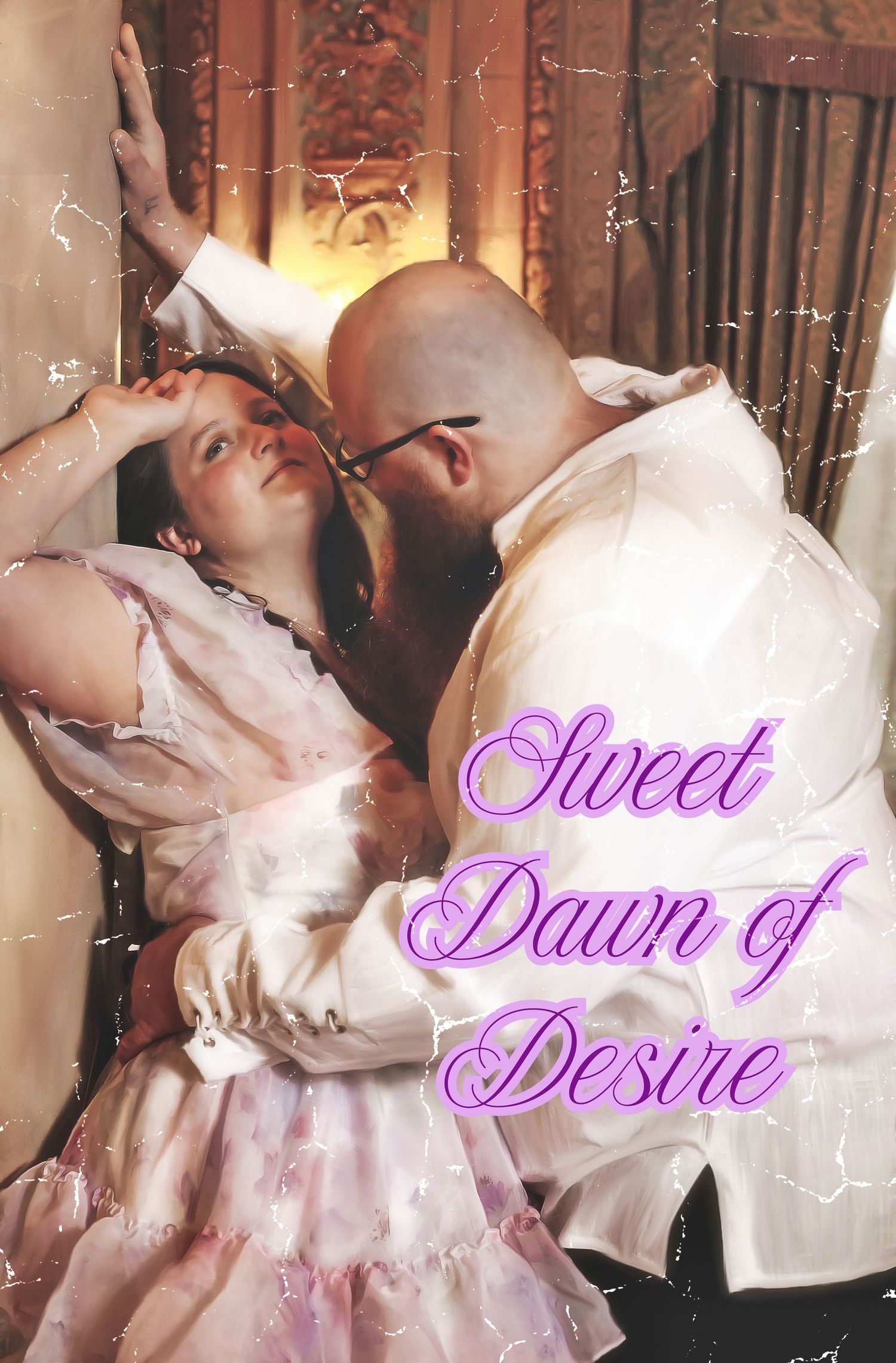 Fantasy painterly photograph. Dramatic romance book cover.Davenport Hotel.