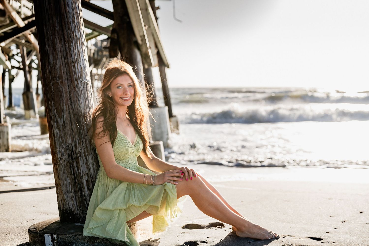 Senior portrait session at golden hour in Central Florida
