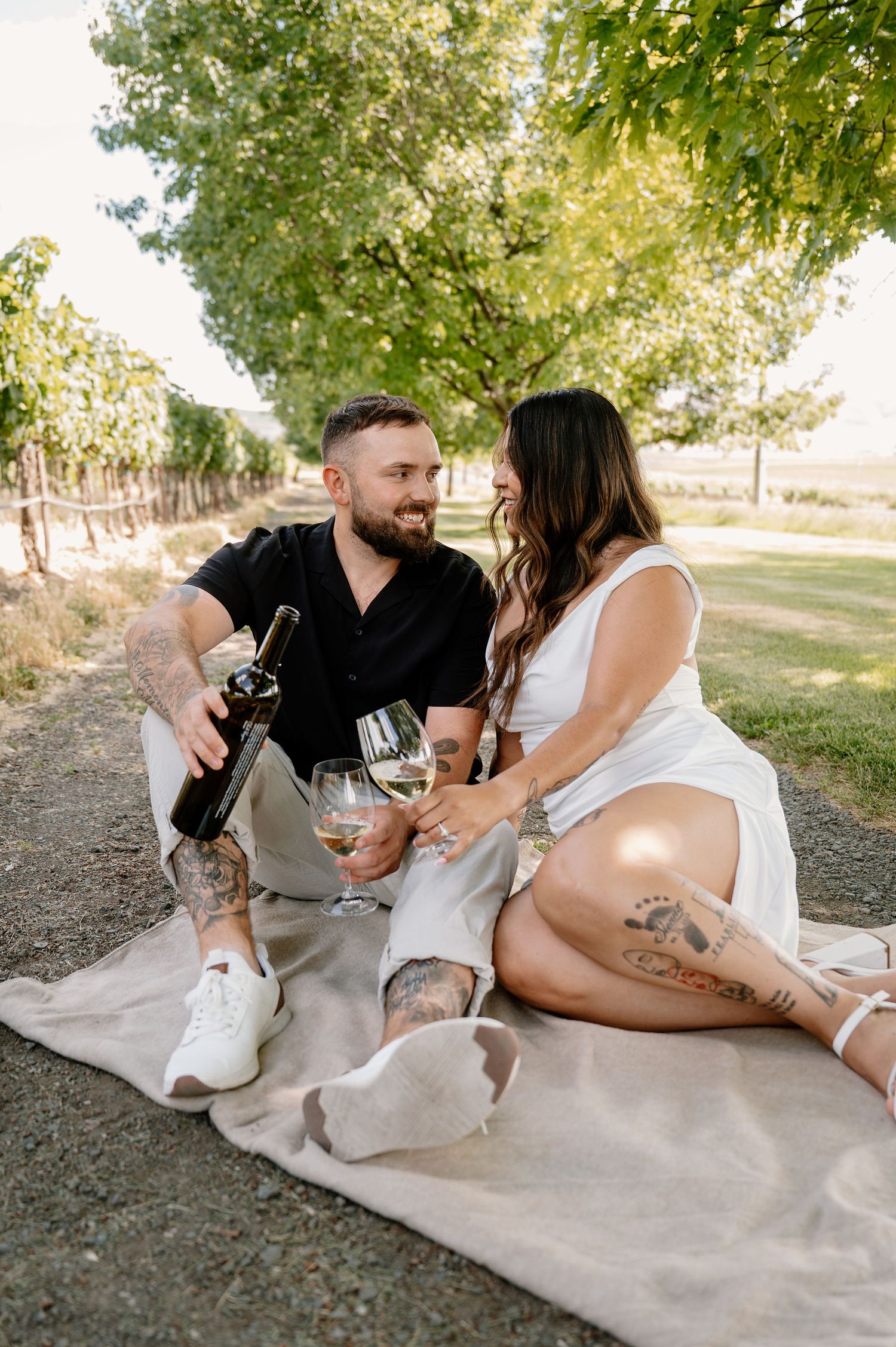 Washington Winery engagement photos