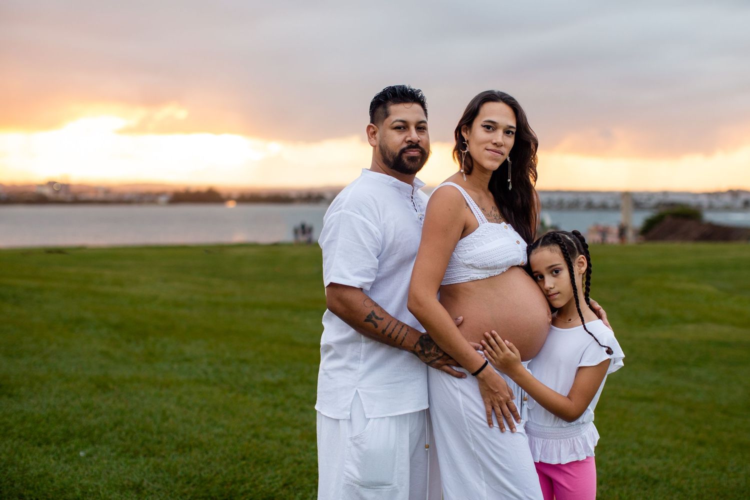 Maternity family portrait. Old San Juan, Puerto Rico.
